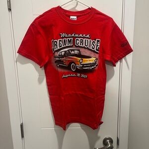 Gildan Red Graphic T-Shirt - Woodward Dream Cruise (Very Rare) Sz L